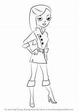 Phineas Ferb Vanessa Doofenshmirtz Draw Coloring Pages Drawing Step Drawingtutorials101 Tutorials Cartoon Kids Disney Easy Drawings Printable Tutorial Color Tv sketch template