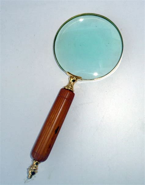 Brass Magnifying Glass Vintage Antique Handle Magnifier Table Etsy