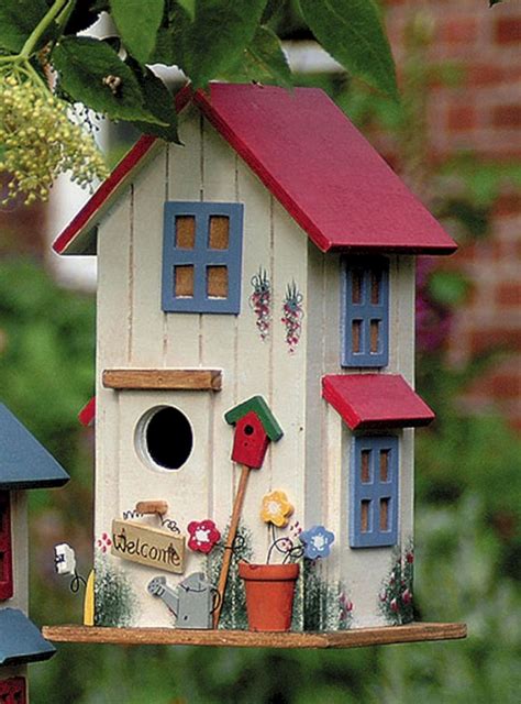 birdhouse   garden    park  beautiful  bird houses painted bird house
