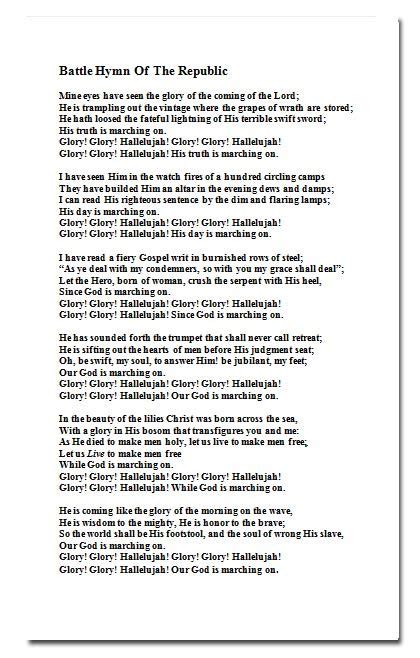 battle hymn   republic patriotic songs lyrics lyrics  republic