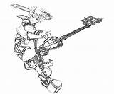 Sora Coloring Keyblade Wielder Netart sketch template