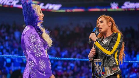 becky lynch and charlotte flair came face to face for the first time