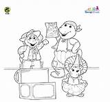 Barney Coloring Pages Friends Printable Bop Baby sketch template