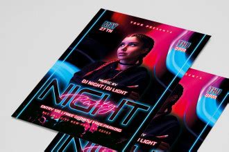 urban party flyer template  photoshop psd