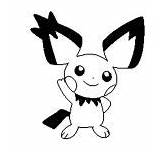 Pichu Coloring Face Surprised Greeting sketch template