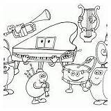 Music Coloring Pages Printable Everfreecoloring Kids sketch template