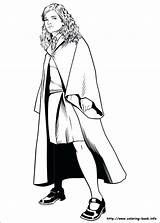 Hermione Coloring Pages Granger Printable Getcolorings Color sketch template