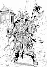 Samourai Samouraï Samurais Coloriages Personnages Lápis Dessiner Incroyable sketch template