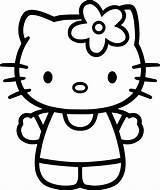 Kitty Hello Coloring Drawing Pages Bold Drawings Line Basic Face Printable Computer Step Getdrawings Paintingvalley Little Choose Board Own Wecoloringpage sketch template