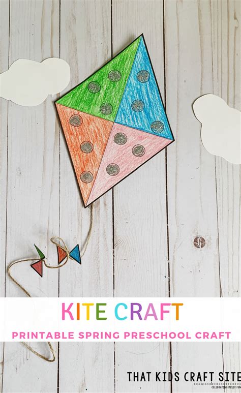 kite craft  preschool  printable template  kids craft site