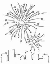 Feu Artifice Feux Momes Explosion sketch template