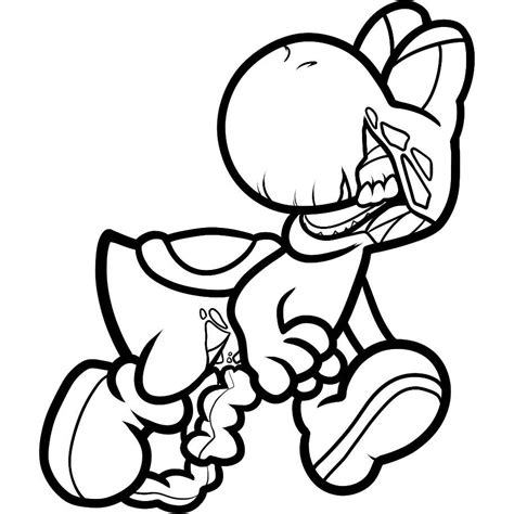 printable yoshi coloring pages  kids