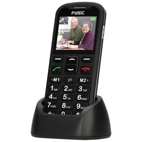 fysic  mobiele telefoon voor senioren met sos paniekknop hulpmiddelwereld