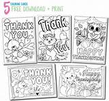 Coloring Cards Thank Printable Template Thankyou sketch template