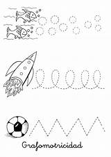 Trazos Grafomotricidad Preescolar Trabajar Actividades Colorear Trabajo sketch template
