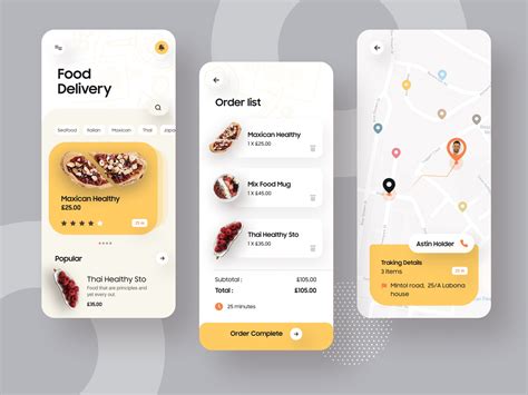 food delivery app  jabel  solace  dribbble