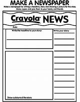 Newspaper Crayola sketch template