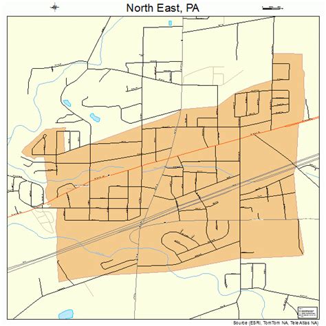 north east pennsylvania street map