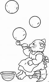 Katze Seifenblasen Malvorlage Ausmalbild Babybauch sketch template