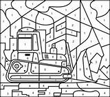 Coloring Pages Number Bulldozer Color Numbers Vehicles Kids Printable Truck Hard Tractor Printables Colouring Coloritbynumbers Site Hidden Sheets Print Worksheets sketch template
