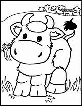 Coloring Pages Cow Kids Sheets Printable sketch template