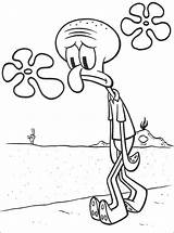 Coloring Sad Squidward Pages Tentacles Spongebob Face Cartoon Print Printable Clipart Easy Kids Characters Color Colouring Drawing Drawings Sandy Fastseoguru sketch template