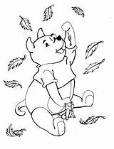 Coloring Fall Pages Pooh Winnie Autumn Leaves Kids Disney Adults Clip Preschool Easy Print Printable Color Leaf Educational Popular sketch template
