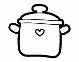Olla Panela Pentola Pot Cucina Stew Cozinha Acolore Arroz Colorido sketch template