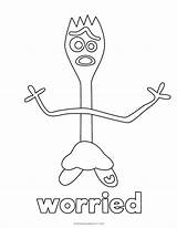 Forky Toy Colouring 4th Simpleeverydaymom sketch template