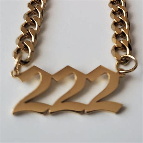 gold angel number necklace link necklace angel number jewelry stainless steel jewelry