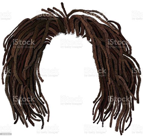 African Hair Dreadlocks Hairstyle Stock Illustration Download Image