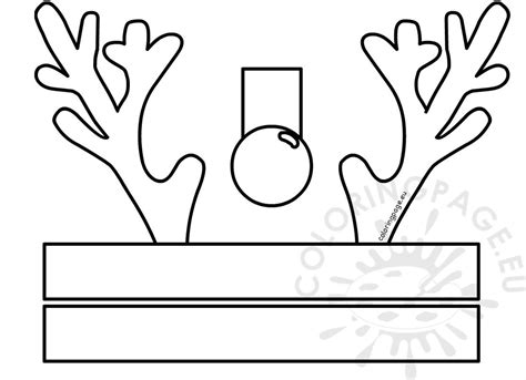reindeer hat craft template coloring page