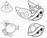 Bomb Mario Bowser Pixel sketch template