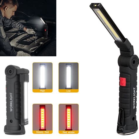 usb rechargeable work light mignova  portable work lights  magnetic base ultra bright