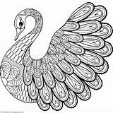 Coloring Zentangle Pages Printable Animal Easy Mandala Swan Tiere Zentangles Animals Adult Ausmalen Adults Malvorlagen Kids Getcolorings Getdrawings Color Colouring sketch template