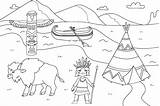 Indiani Paesaggio Coloriage Dessin Indio Disegnare Fernand Petit Indiens Stampare Dibujar Pirogue Imprimer Poblado Actividades Totem Indiano Coloriages Indios Otras sketch template