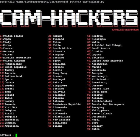 tool  list  hacked cameras   countries