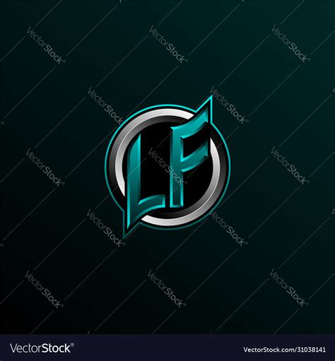 initial lf logo design lf logo design royalty  vector