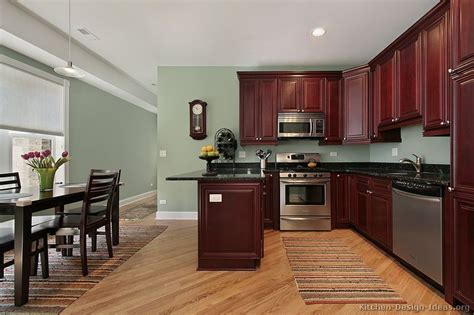 pictures  kitchens traditional dark wood kitchens cherry color page