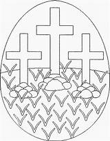 Easter Coloring Religious Pages Colouring Cross Printable Print Library Clipart sketch template