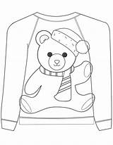 Sweater Coloring Ugly Christmas Pages Bear Teddy Colouring Sweaters Motif Printable Color Muminthemadhouse Print Sheets Getdrawings Drawing Teddybear Template Colorings sketch template