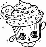 Cupcake Coloring Cookie Creamy Pages Shopkins Wecoloringpage sketch template