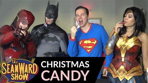 Batman Superman Justice League Tries Christmas Candy