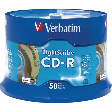verbatim cd  mb  minute lightscribe printable disc