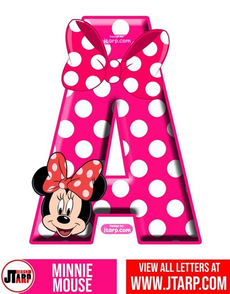 minnie mouse printable alphabet letters  numbers