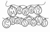 Christmas Coloring Pages Printable Merry Printablee Printables Holiday sketch template