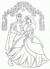 Frog Princess Coloring Pages Print Tiana Frosch sketch template