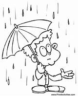 Coloring Rainy Kids Pages Spring Season Printable Popular sketch template