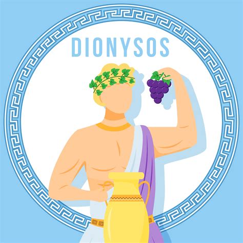 Dionysos Blue Social Media Post Mockup Ancient Greek God Mythological