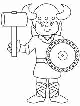 Coloring Pages Viking Norway Countries Kids Book sketch template